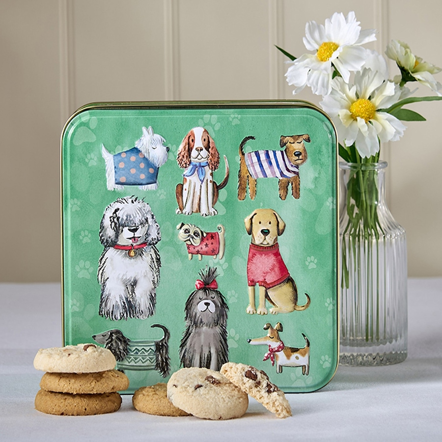 Image 703868.jpg, Product 703-868 / Price $22.99, Grandma Wild's Embossed Dog in Jumpers Tin (160 g) from Grandma Wild's on TSC.ca's Kitchen department