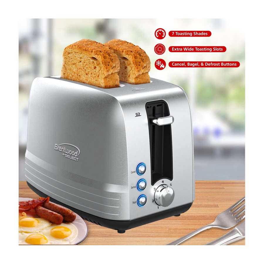 Image 703892_ALTMORE1.jpg, Product 703-892 / Price $49.99, Brentwood Stainless Steel 2-Slice Toaster from Brentwood Appliances on TSC.ca's Kitchen department