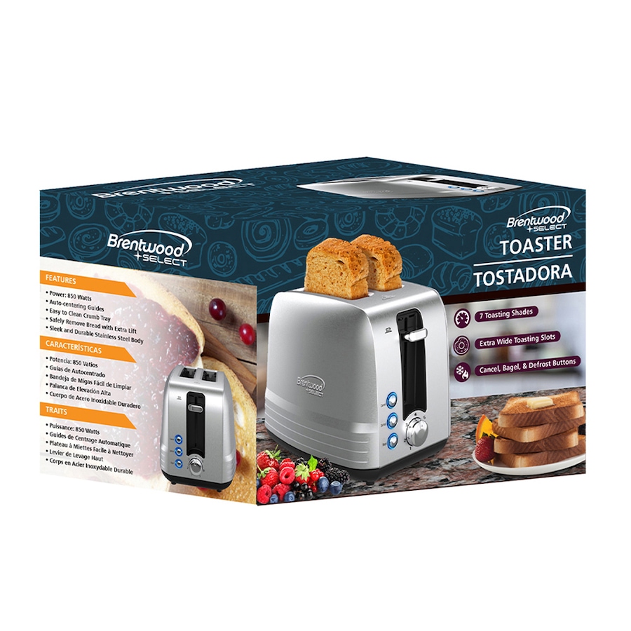Image 703892_ALTMORE6.jpg, Product 703-892 / Price $49.99, Brentwood Stainless Steel 2-Slice Toaster from Brentwood Appliances on TSC.ca's Kitchen department