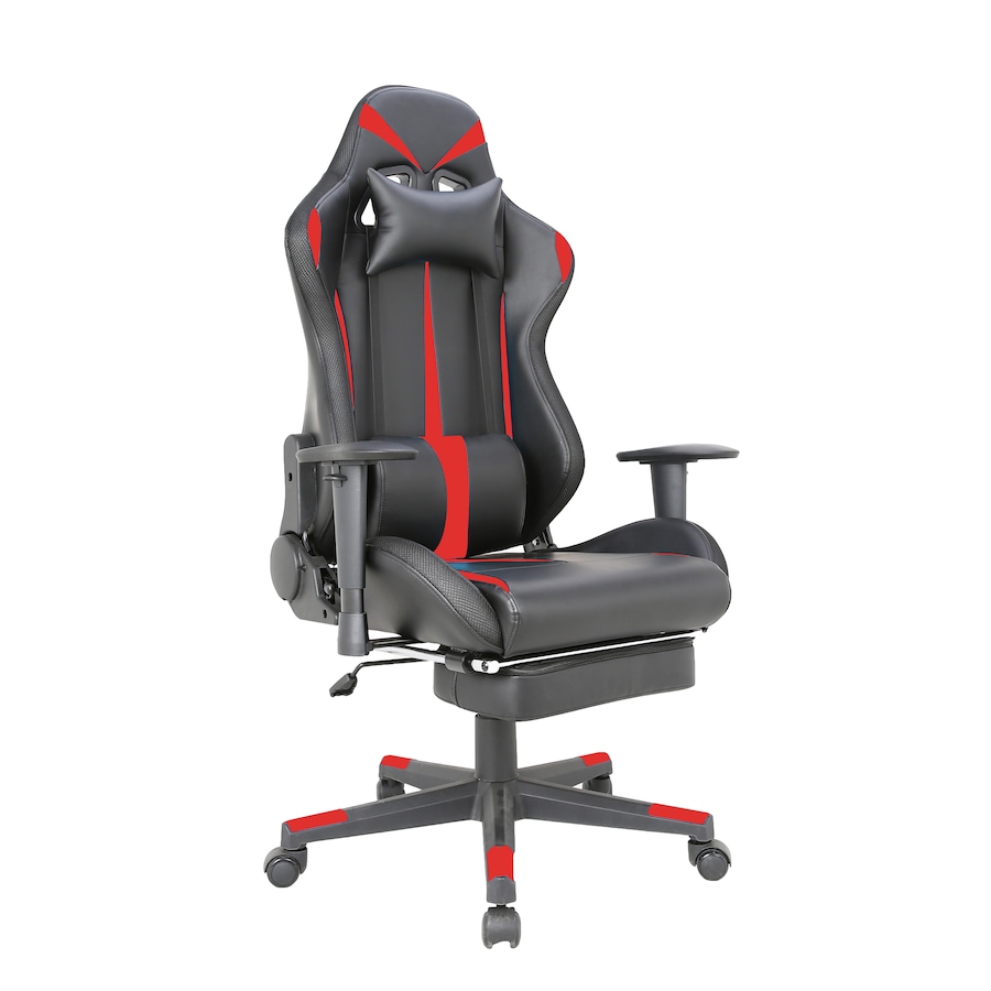 Image 703914.jpg, Product 703-914 / Price $499.99, TygerClaw Fabric Gaming Chair with Lumbar Pillow and Leg Rest from Tygerclaw on TSC.ca's Electronics department