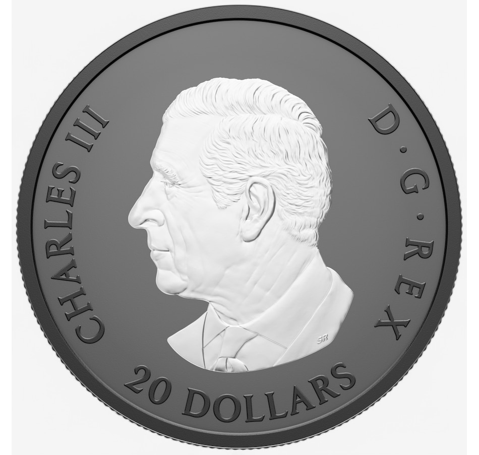 Image 703921_ALTMORE2.jpg, Product 703-921 / Price $149.95, 2025 $20 Elegant Maple Leaf Coin One Ounce Fine Silver with Selective Black Rhodium Plus Exclusive Bonus RCM Maple Leaf Medallion from Royal Canadian Mint (RCM) on TSC.ca's Coins department