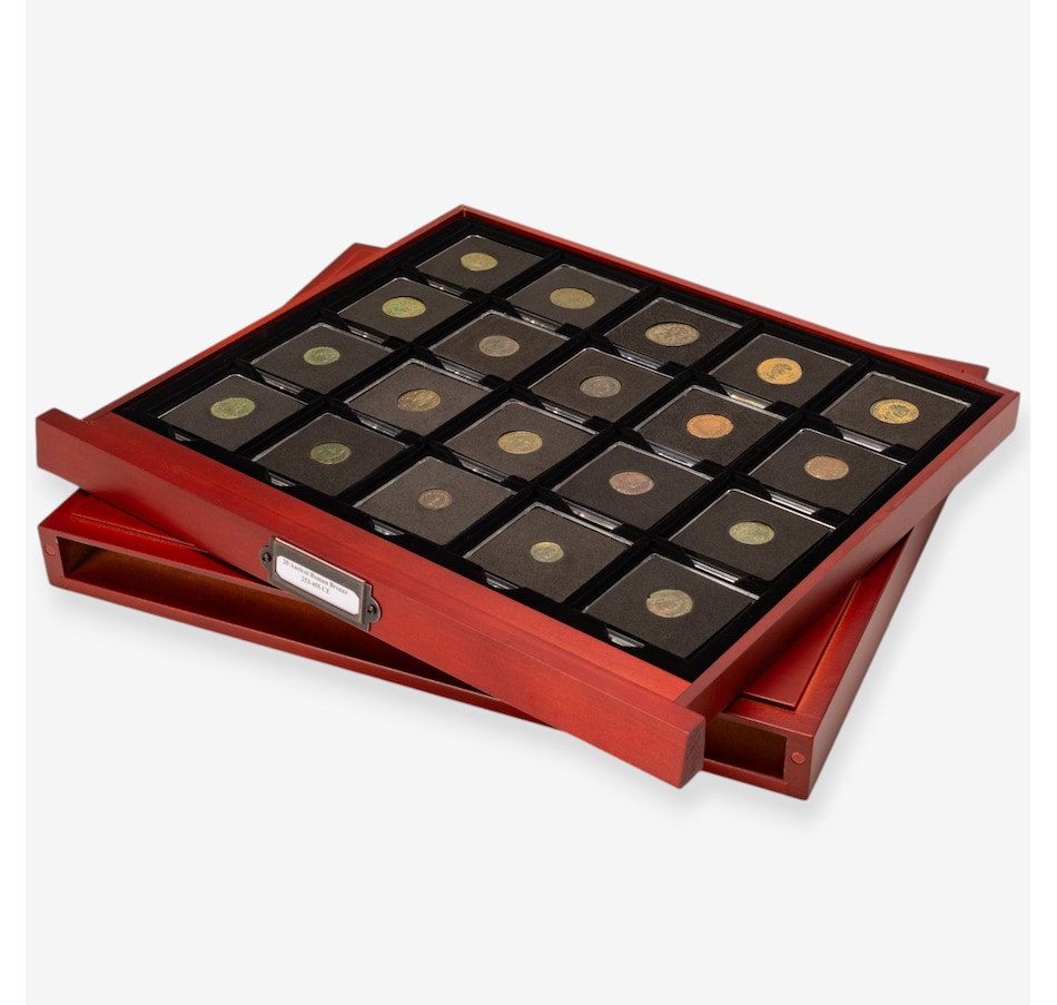 Image 703932_ALTMORE3.jpg, Product 703-932 / Price $899.95, 20 Different Roman Emperors on Bronze Coins 253–455 CE, plus Chronicle of the Roman Emperors Book and Roman Arrowhead and Ring from Canadian Coin & Currency on TSC.ca's Coins department