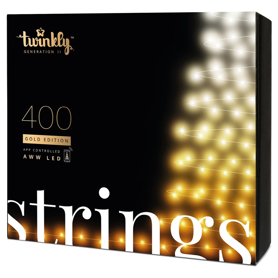 Image 704085.jpg, Product 704-085 / Price $247.00, Twinkly Gold Edition 400 AWW LED Light String (Generation II) from Twinkly on TSC.ca's Home & Garden department