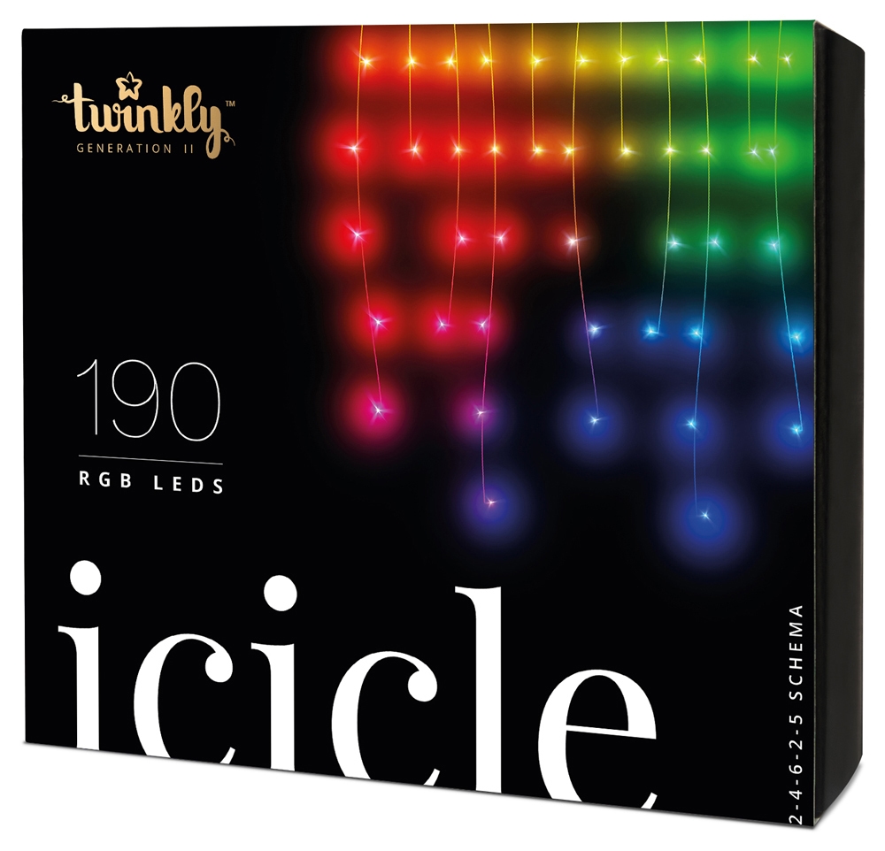 Twinkly Icicle 190 RGB LED Lights (Generation II) - TSC.ca