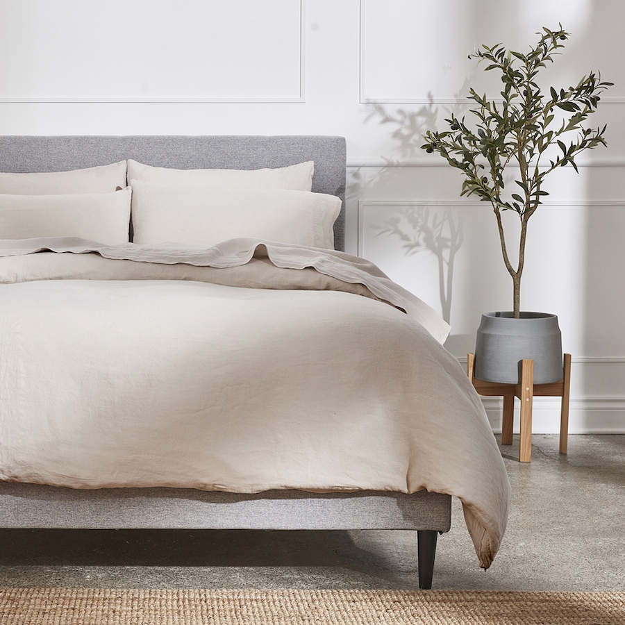 Image 704119_ALTMORE5.jpg, Product 704-119 / Price $189.00 - $226.00, Silk & Snow Flax Linen Fitted Sheet & Pillowcase Set from Silk & Snow on TSC.ca's Home & Garden department