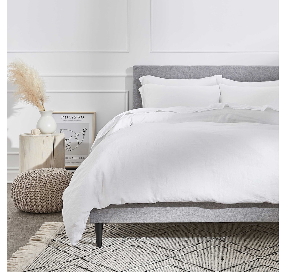 Home & Garden - Bedding & Bath - Sheets - Silk & Snow Flax Linen Fitted  Sheet & Pillowcase Set - Online Shopping for Canadians