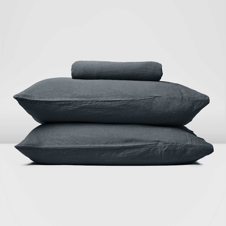 Image 704119_FTBLK.jpg, Product 704-119 / Price $189.00 - $226.00, Silk & Snow Flax Linen Fitted Sheet & Pillowcase Set from Silk & Snow on TSC.ca's Home & Garden department