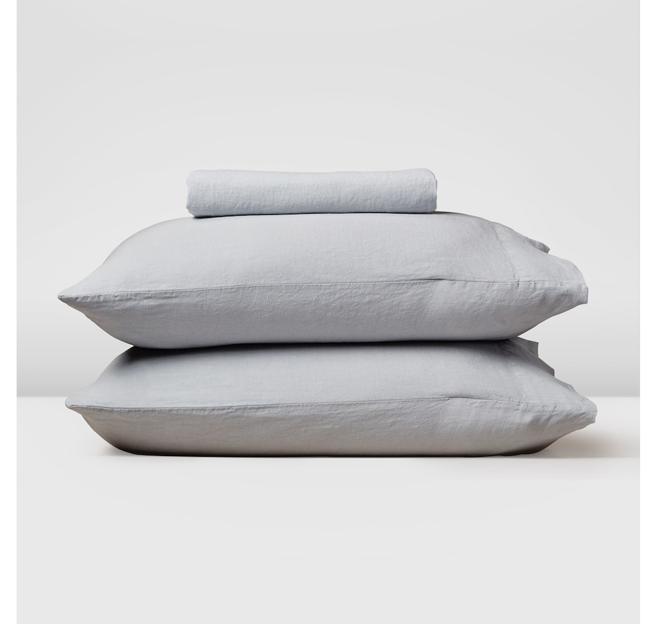 Home & Garden - Bedding & Bath - Sheets - Silk & Snow Flax Linen Fitted  Sheet & Pillowcase Set - Online Shopping for Canadians