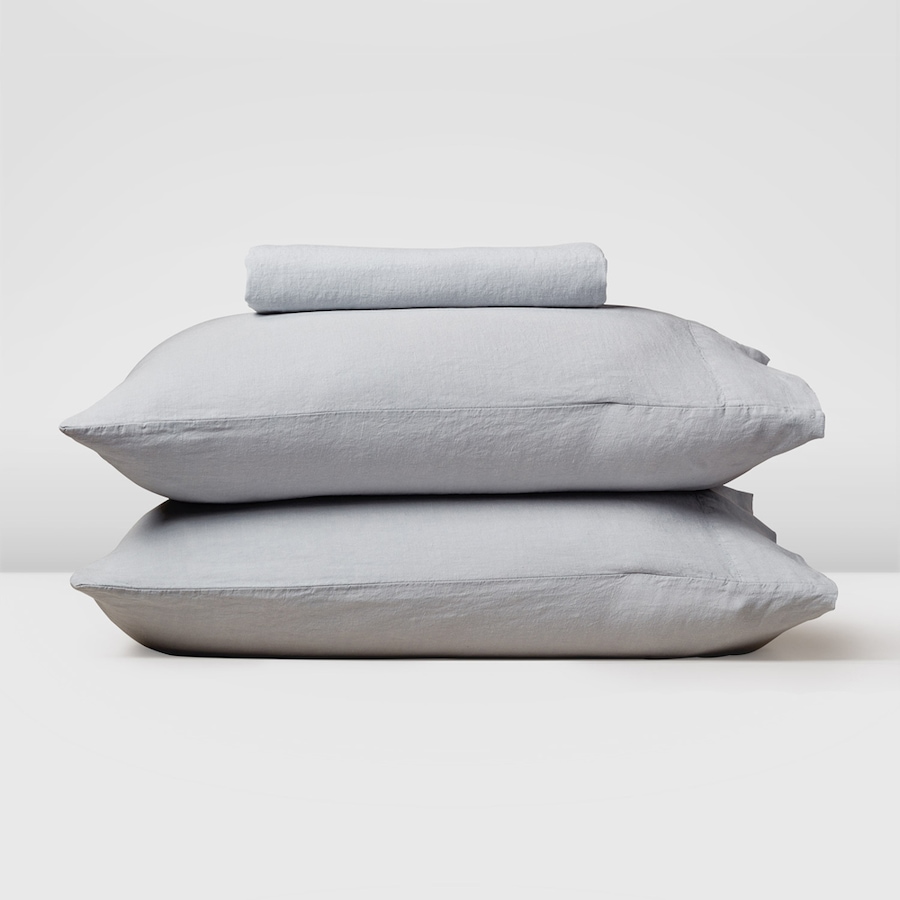 Image 704119_LUGR.jpg, Product 704-119 / Price $189.00 - $226.00, Silk & Snow Flax Linen Fitted Sheet & Pillowcase Set from Silk & Snow on TSC.ca's Home & Garden department