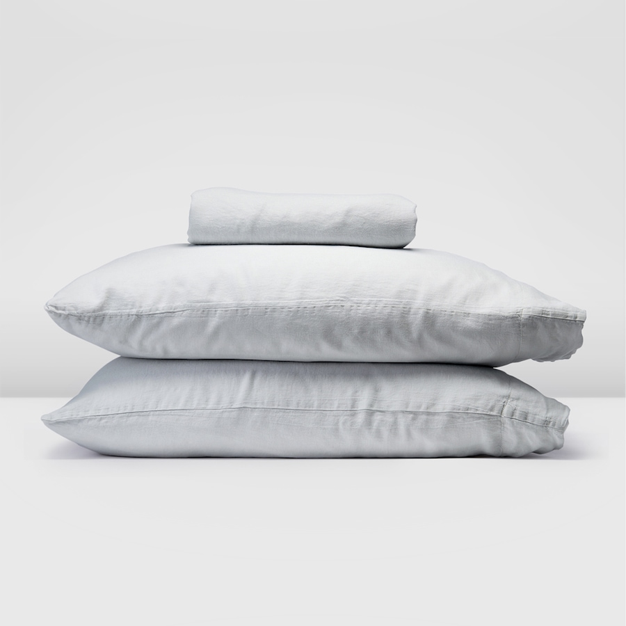 Image 704119_NSGRY.jpg, Product 704-119 / Price $189.00 - $226.00, Silk & Snow Flax Linen Fitted Sheet & Pillowcase Set from Silk & Snow on TSC.ca's Home & Garden department