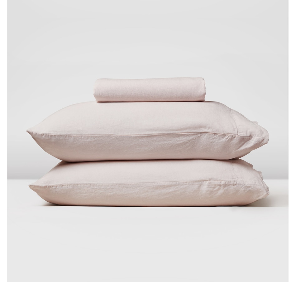 Home & Garden - Bedding & Bath - Sheets - Silk & Snow Flax Linen Fitted  Sheet & Pillowcase Set - Online Shopping for Canadians