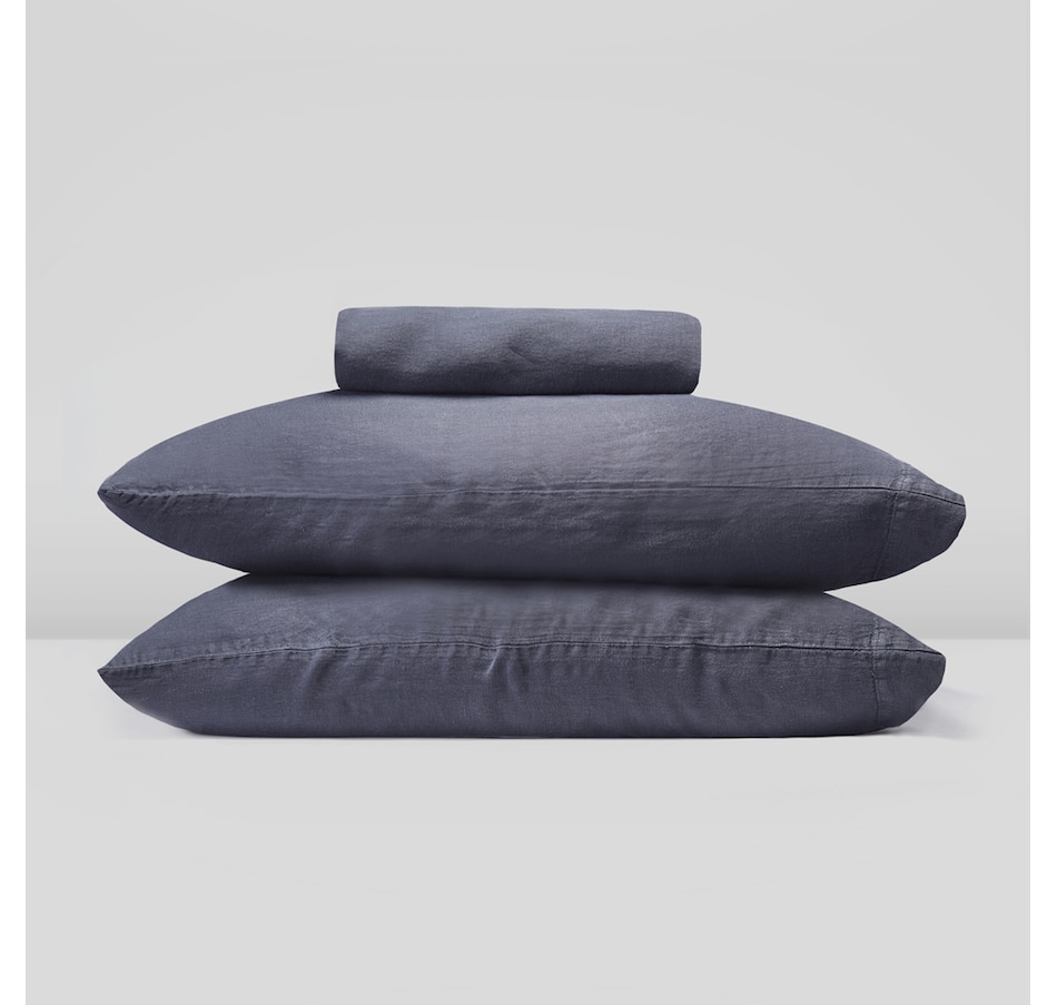 Image 704119_TEMBE.jpg, Product 704-119 / Price $220.00 - $260.00, Silk & Snow Flax Linen Fitted Sheet & Pillowcase Set from Silk & Snow on TSC.ca's Home & Garden department