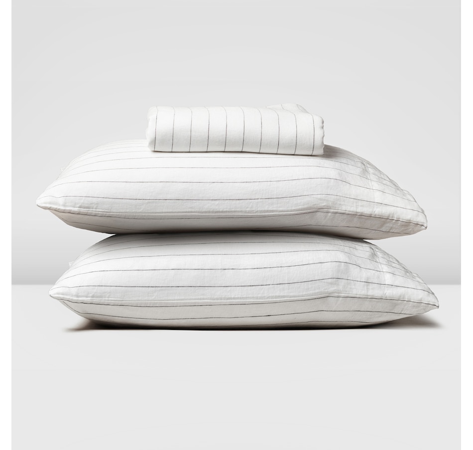 Image 704119_VTG.jpg, Product 704-119 / Price $220.00 - $260.00, Silk & Snow Flax Linen Fitted Sheet & Pillowcase Set from Silk & Snow on TSC.ca's Home & Garden department