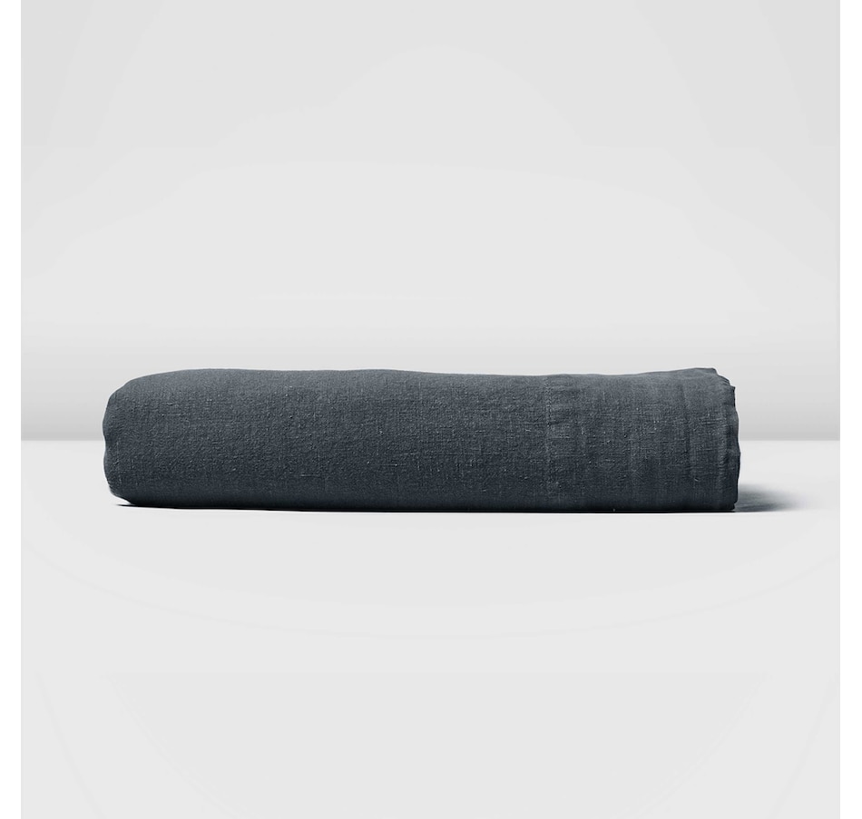 Image 704120_FTBLK.jpg, Product 704-120 / Price $102.00 - $119.00, Silk & Snow Flax Linen Flat Sheet from Silk & Snow on TSC.ca's Home & Garden department