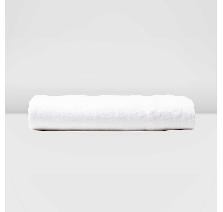 Image 704120_MBWHT.jpg, Product 704-120 / Price $102.00 - $119.00, Silk & Snow Flax Linen Flat Sheet from Silk & Snow on TSC.ca's Home & Garden department