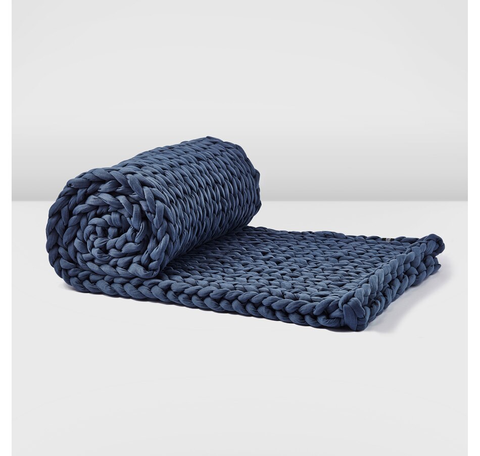 Hand Knitted Weighted Blanket - Silk & Snow