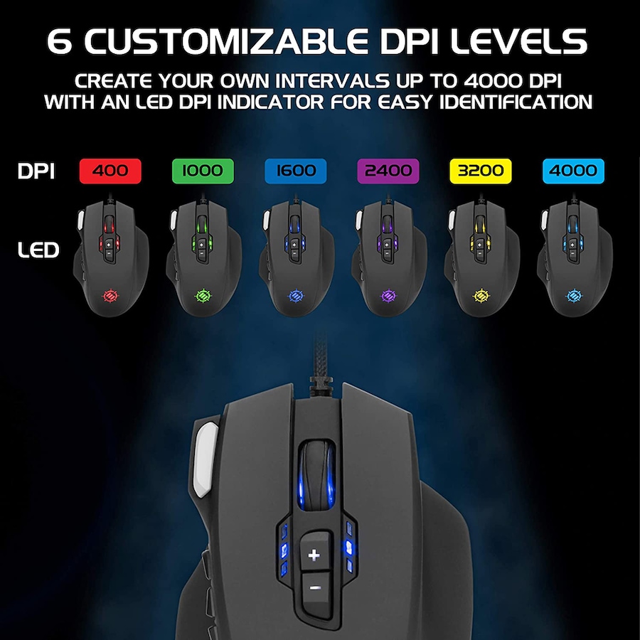 Image 704223_ALTMORE2.jpg, Product 704-223 / Price $59.99, Enhance Theorem 2 MMO Gaming Mouse with 13 Programmable Side Buttons from Enhance on TSC.ca's Toys & Hobbies department