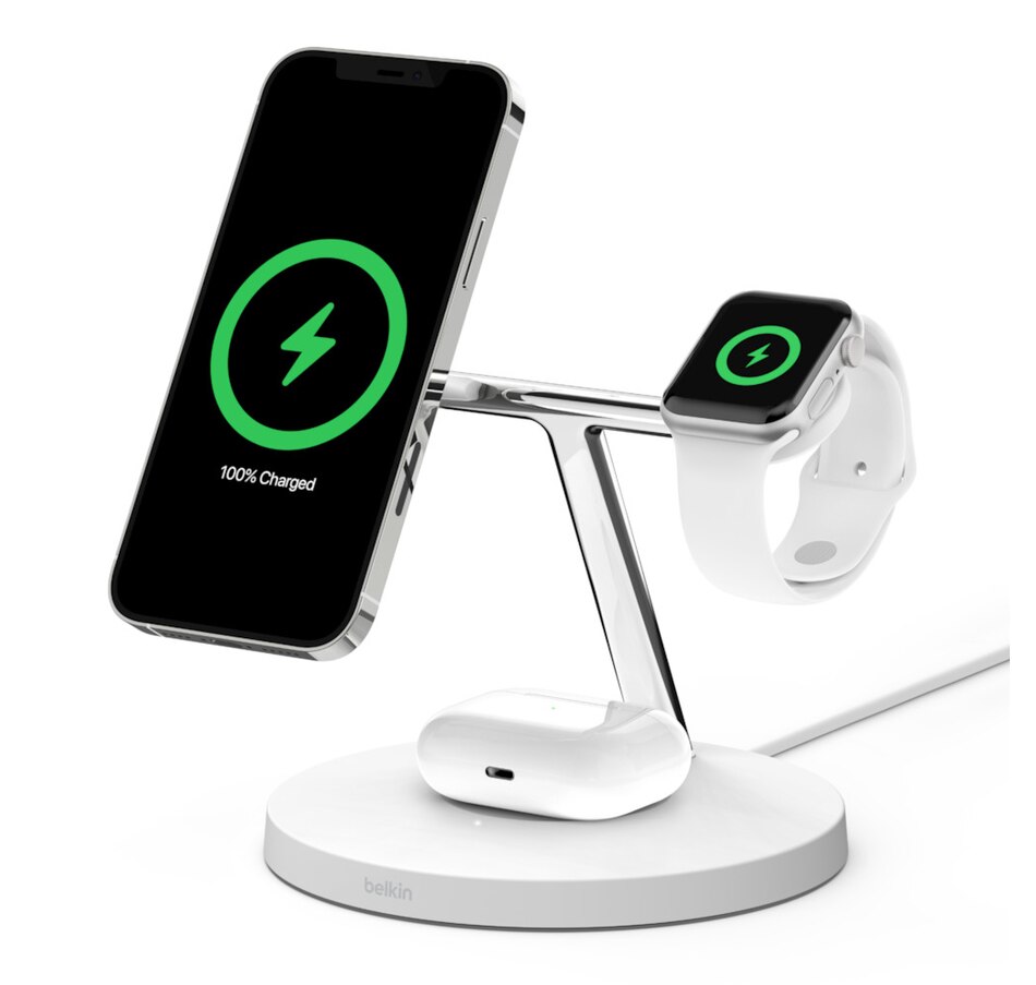 Image 704262.jpg, Product 704-262 / Price $199.99, Belkin Boost Charge Pro 3-in-1 Wireless Charger with MagSafe 15W from Belkin on TSC.ca's Electronics department