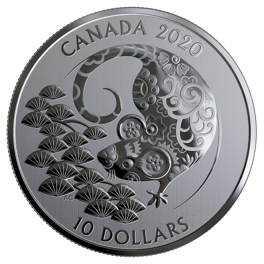 Image 704392.jpg, Product 704-392 / Price $128.88, 2020 $10 Fine Silver Year of the Rat Coin from Royal Canadian Mint (RCM) on TSC.ca's Coins department