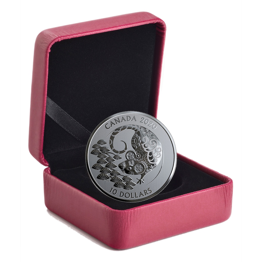 Image 704392_ALTMORE2.jpg, Product 704-392 / Price $128.88, 2020 $10 Fine Silver Year of the Rat Coin from Royal Canadian Mint (RCM) on TSC.ca's Coins department