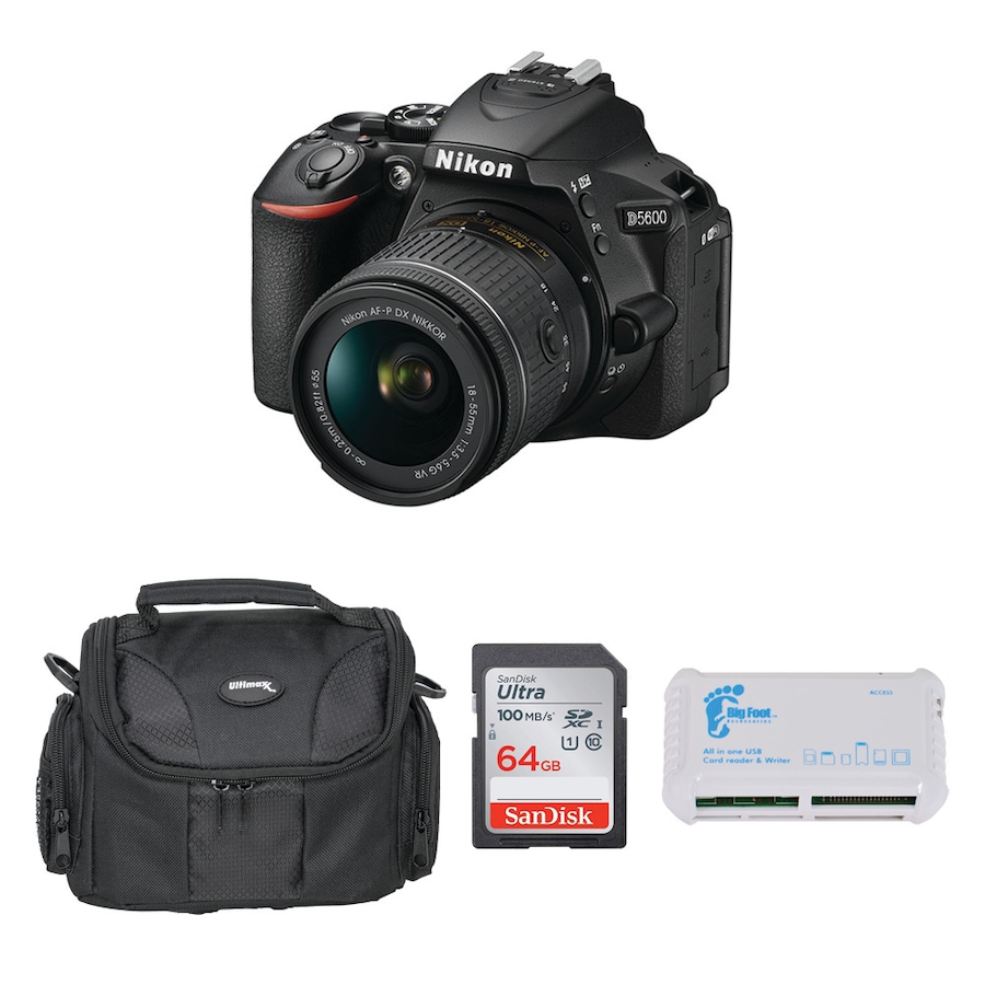 Image 704461.jpg, Product 704-461 / Price $1,349.99, Nikon D5600 DSLR Camera with 18-55 VR Lens Kit Bundle from Nikon on TSC.ca's Electronics department