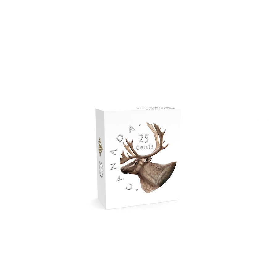 Image 704504_ALTMORE3.jpg, Product 704-504 / Price $899.95, 2016 Caribou Quarter Big Coin Five-Ounce Fine Silver with Colour from Royal Canadian Mint (RCM) on TSC.ca's Coins department