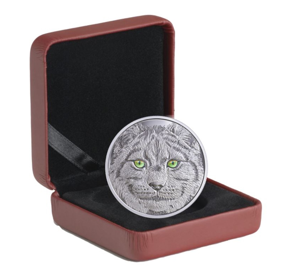 Image 704605.jpg, Product 704-605 / Price $149.95, 2017 $15 Fine Silver Coin - In the Eyes of the Lynx from Royal Canadian Mint (RCM) on TSC.ca's Coins department
