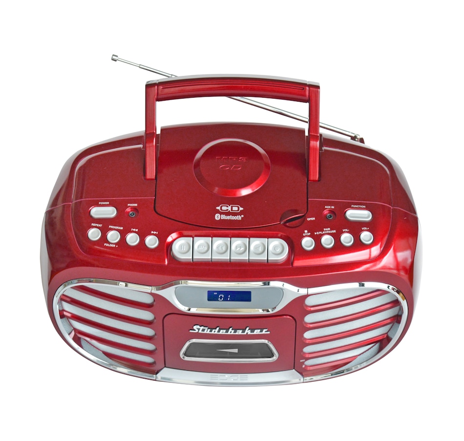 Image 704667_ALTMORE11.jpg, Product 704-667 / Price $199.99, Studebaker Retro Edge Bluetooth Boombox with CD/cassette/AM/FM Stereo Radio on TSC.ca's Electronics department