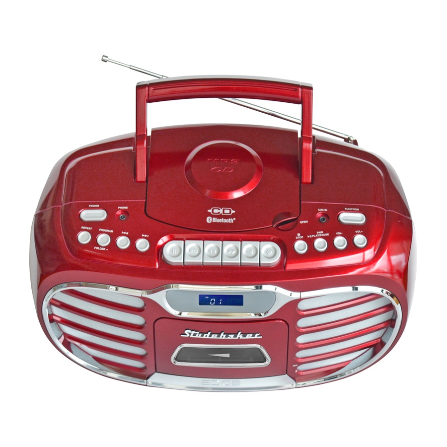 Image 704667_ALTMORE11.jpg, Product 704-667 / Price $199.99, Studebaker Retro Edge Bluetooth Boombox with CD/cassette/AM/FM Stereo Radio from Studebaker on TSC.ca's Electronics department