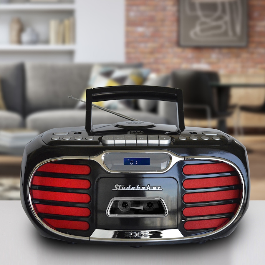 Image 704667_ALTMORE16.jpg, Product 704-667 / Price $199.99, Studebaker Retro Edge Bluetooth Boombox with CD/cassette/AM/FM Stereo Radio from Studebaker on TSC.ca's Electronics department