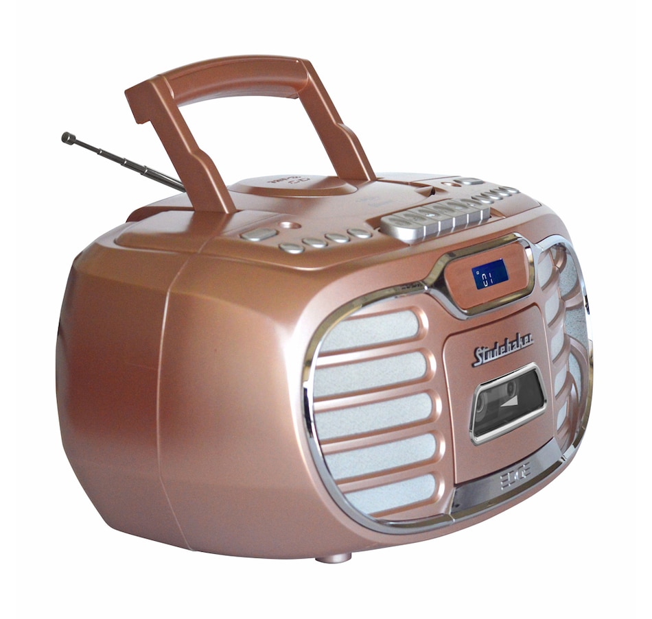 Image 704667_ALTMORE17.jpg, Product 704-667 / Price $199.99, Studebaker Retro Edge Bluetooth Boombox with CD/cassette/AM/FM Stereo Radio on TSC.ca's Electronics department