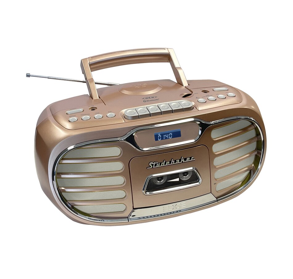 Image 704667_ALTMORE18.jpg, Product 704-667 / Price $199.99, Studebaker Retro Edge Bluetooth Boombox with CD/cassette/AM/FM Stereo Radio on TSC.ca's Electronics department