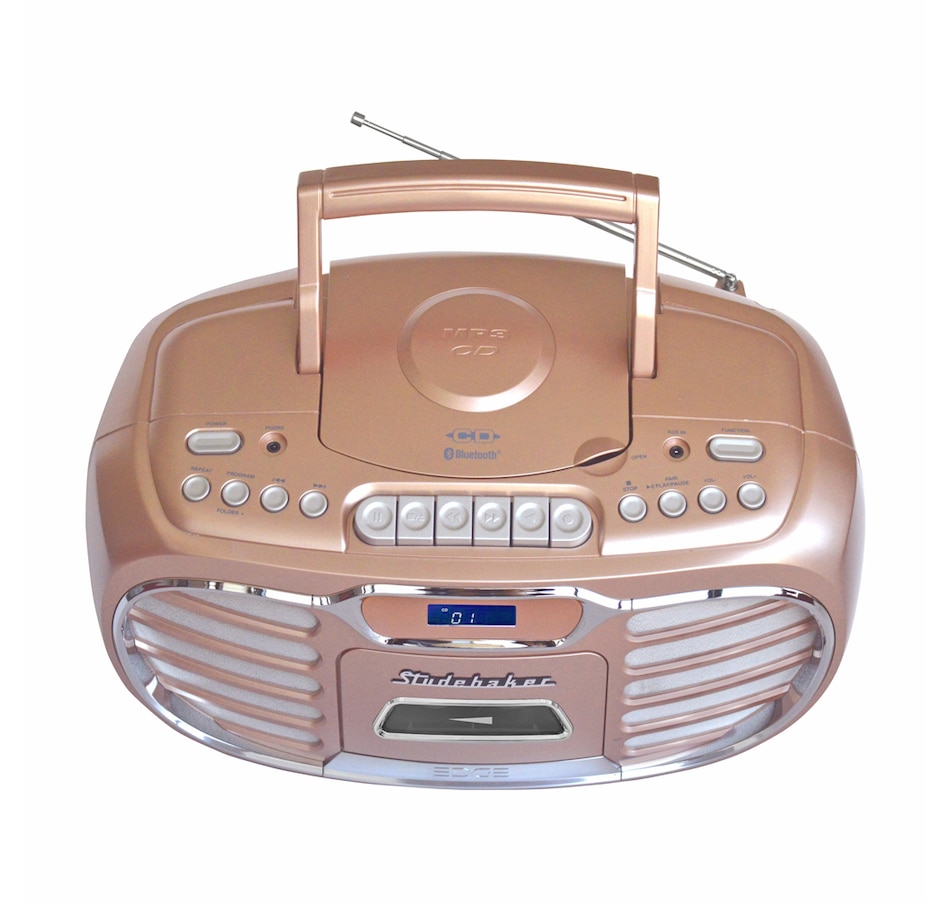 Image 704667_ALTMORE19.jpg, Product 704-667 / Price $199.99, Studebaker Retro Edge Bluetooth Boombox with CD/cassette/AM/FM Stereo Radio on TSC.ca's Electronics department