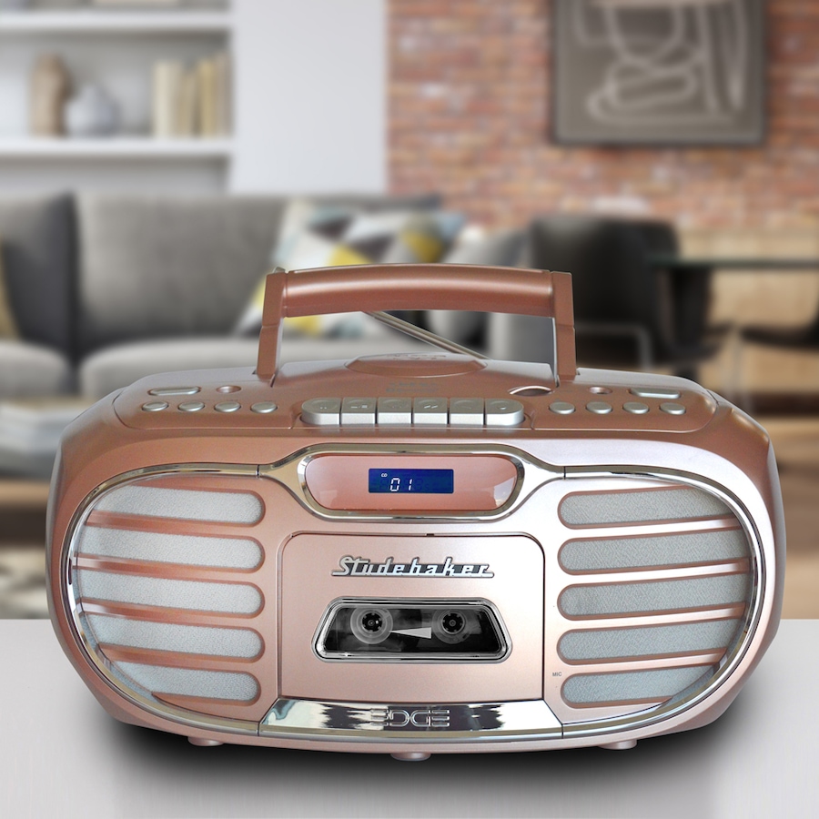 Image 704667_ALTMORE20.jpg, Product 704-667 / Price $199.99, Studebaker Retro Edge Bluetooth Boombox with CD/cassette/AM/FM Stereo Radio from Studebaker on TSC.ca's Electronics department