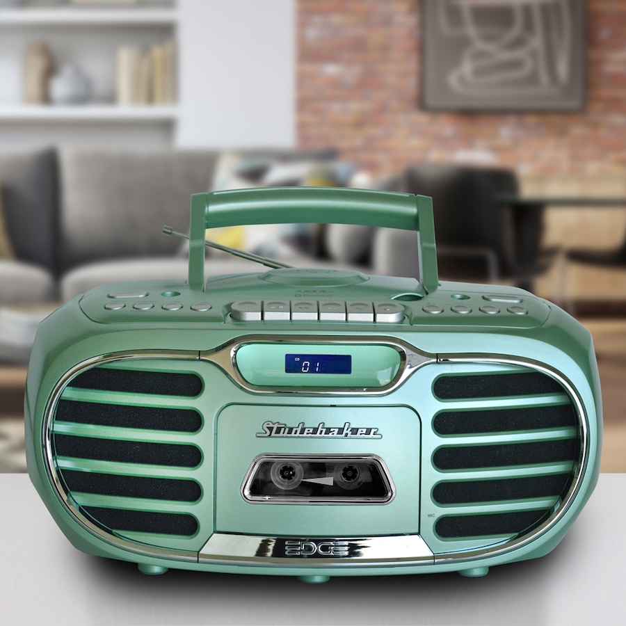 Image 704667_ALTMORE4.jpg, Product 704-667 / Price $199.99, Studebaker Retro Edge Bluetooth Boombox with CD/cassette/AM/FM Stereo Radio from Studebaker on TSC.ca's Electronics department