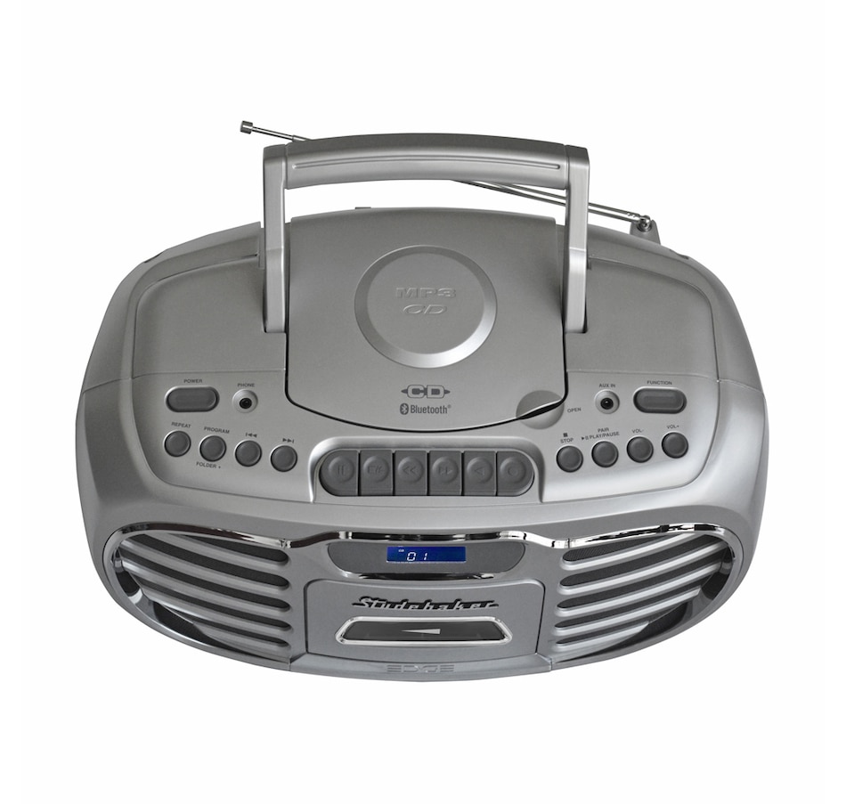Image 704667_ALTMORE6.jpg, Product 704-667 / Price $199.99, Studebaker Retro Edge Bluetooth Boombox with CD/cassette/AM/FM Stereo Radio on TSC.ca's Electronics department