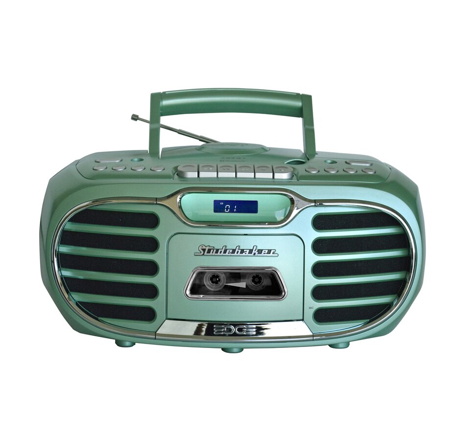 Image 704667_EMR.jpg, Product 704-667 / Price $139.99, Studebaker Retro Edge Bluetooth Boombox with CD/cassette/AM/FM Stereo Radio  on TSC.ca's Electronics department
