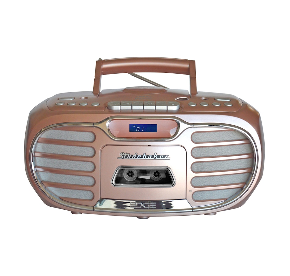 Image 704667_RGL.jpg, Product 704-667 / Price $199.99, Studebaker Retro Edge Bluetooth Boombox with CD/cassette/AM/FM Stereo Radio on TSC.ca's Electronics department