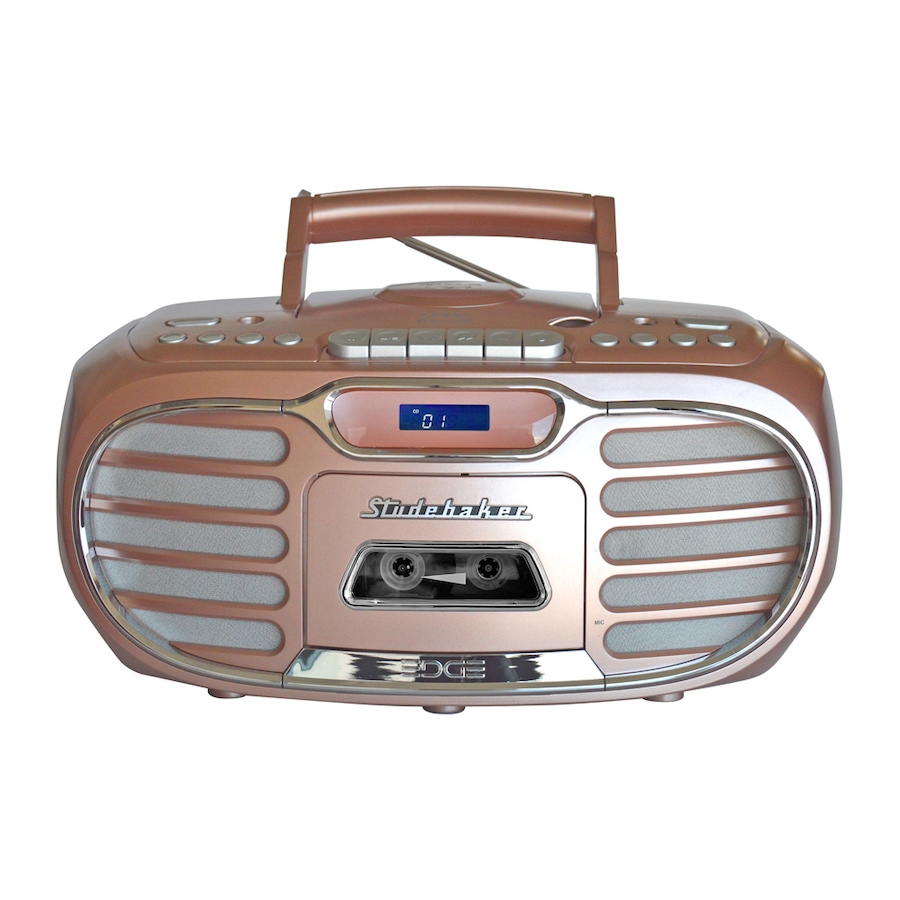 Image 704667_RGL.jpg, Product 704-667 / Price $199.99, Studebaker Retro Edge Bluetooth Boombox with CD/cassette/AM/FM Stereo Radio from Studebaker on TSC.ca's Electronics department