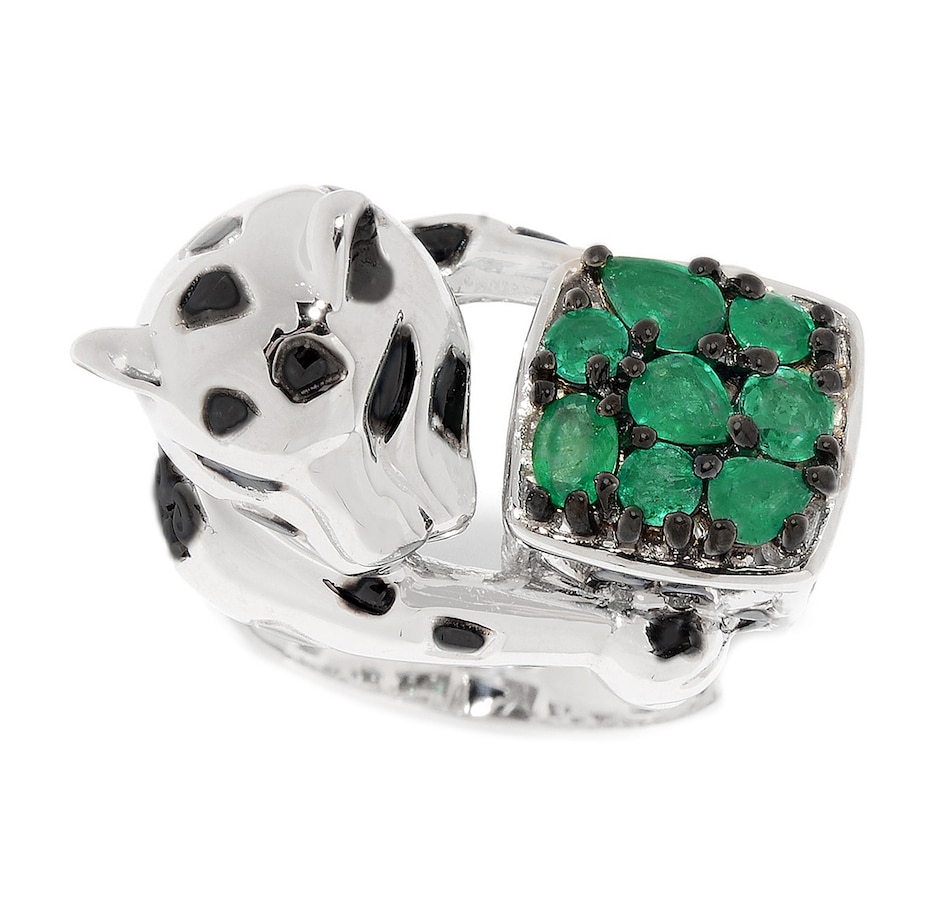 Image 704880_EMR.jpg, Product 704-880 / Price $398.99, Gems En Vogue Palladium Silver Gemstone Panther Ring from Gems En Vogue on TSC.ca's Jewellery department