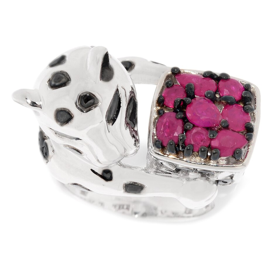 Image 704880_RBY.jpg, Product 704-880 / Price $398.99, Gems En Vogue Palladium Silver Gemstone Panther Ring from Gems En Vogue on TSC.ca's Jewellery department