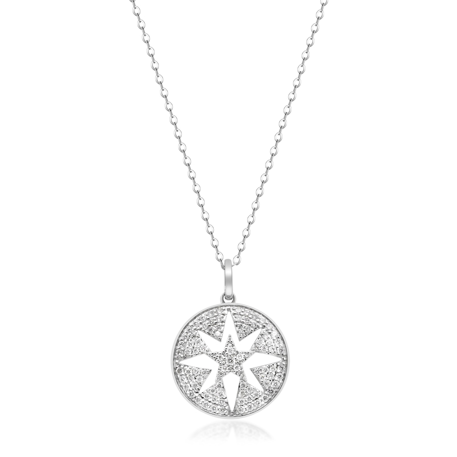 Image 704884.jpg, Product 704-884 / Price $1,499.99, 14K White Gold 0.50 ctw Diamond Pendant With Chain from Diamond Show on TSC.ca's Jewellery department