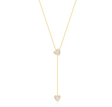 10K Yellow Gold 0.25 ctw Diamond Heart Necklace