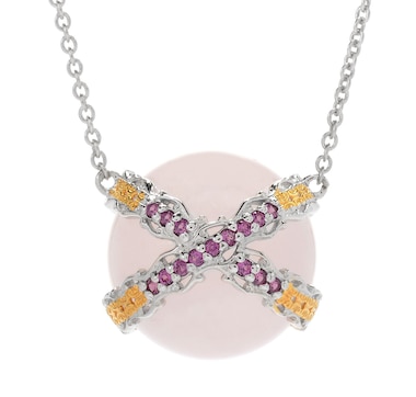 Product 704-914 / Price $99.99 , Gems En Vogue Palladium Silver Gem Bead Gemstone Necklace