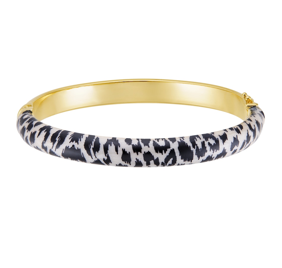 Image 704921_LHT.jpg, Product 704-921 / Price $50.00, Bronzoro Leopard Hinged Bangle With Enamel from Bronzoro on TSC.ca's Jewellery department