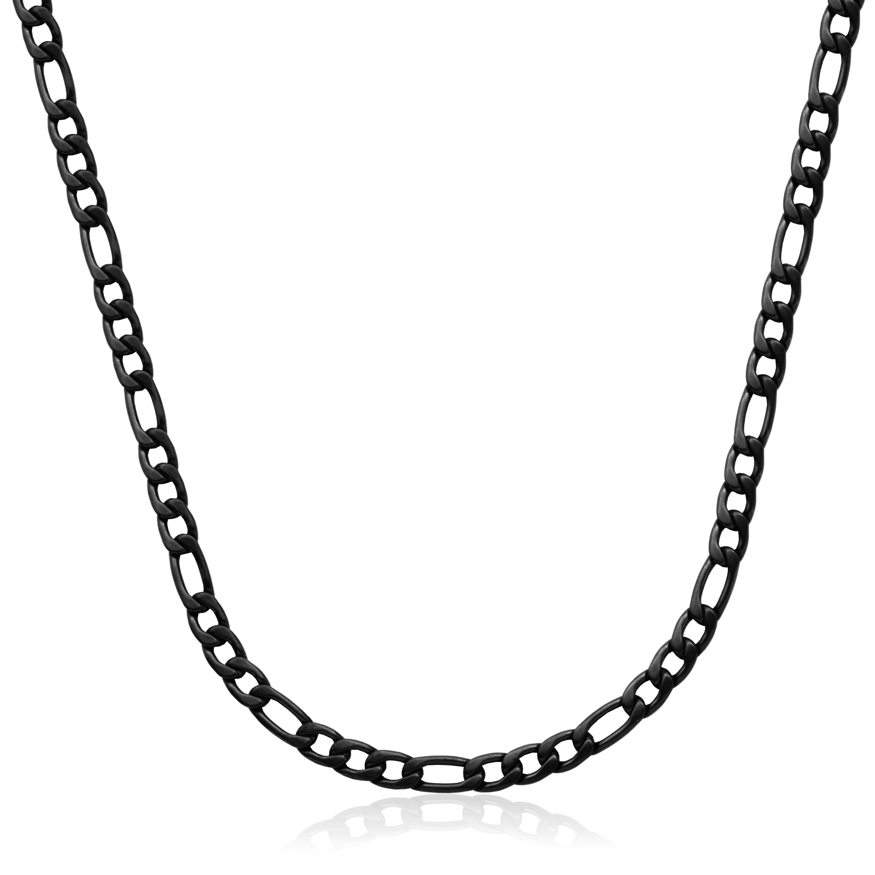 すしたろう Steelx Men's Stainless Steel Figaro Chain - TSC.ca