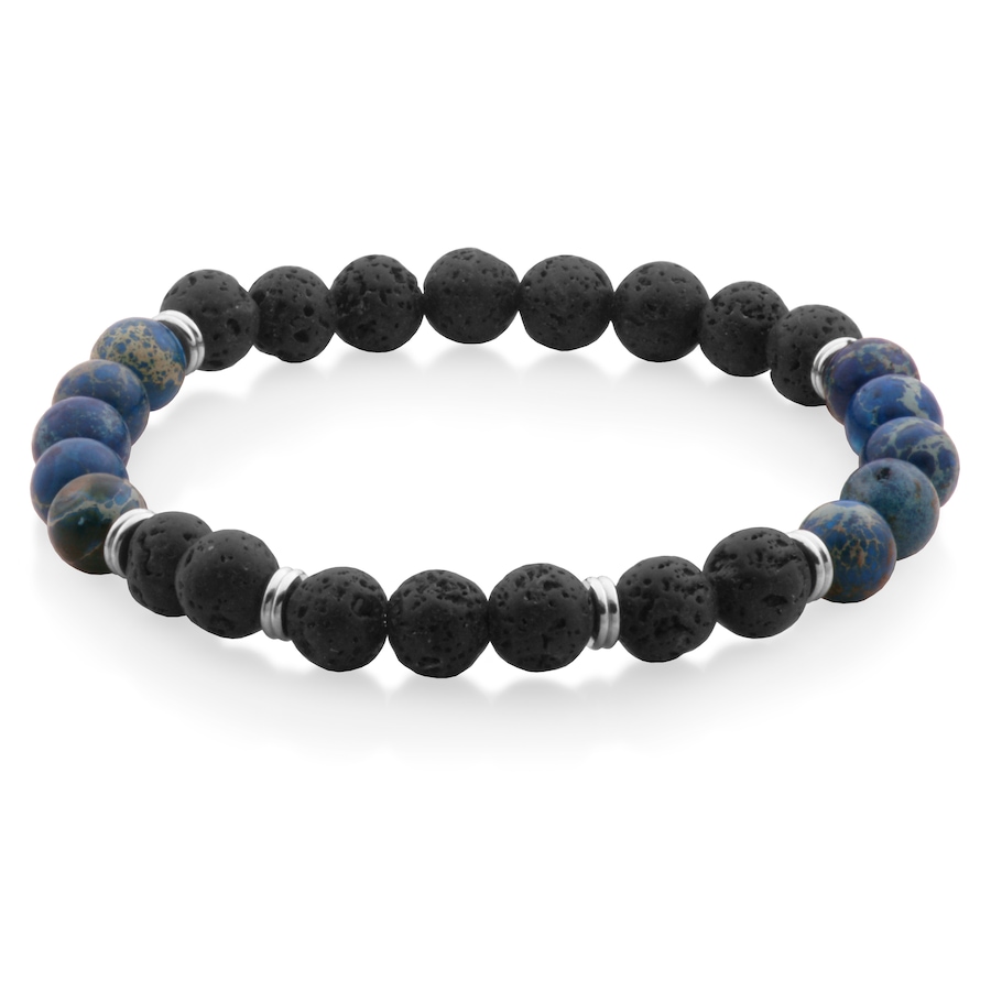 Image 704942.jpg, Product 704-942 / Price $42.00, Steelx Men's Lapis and Lava Bead Bracelet from Steelx on TSC.ca's Jewellery department