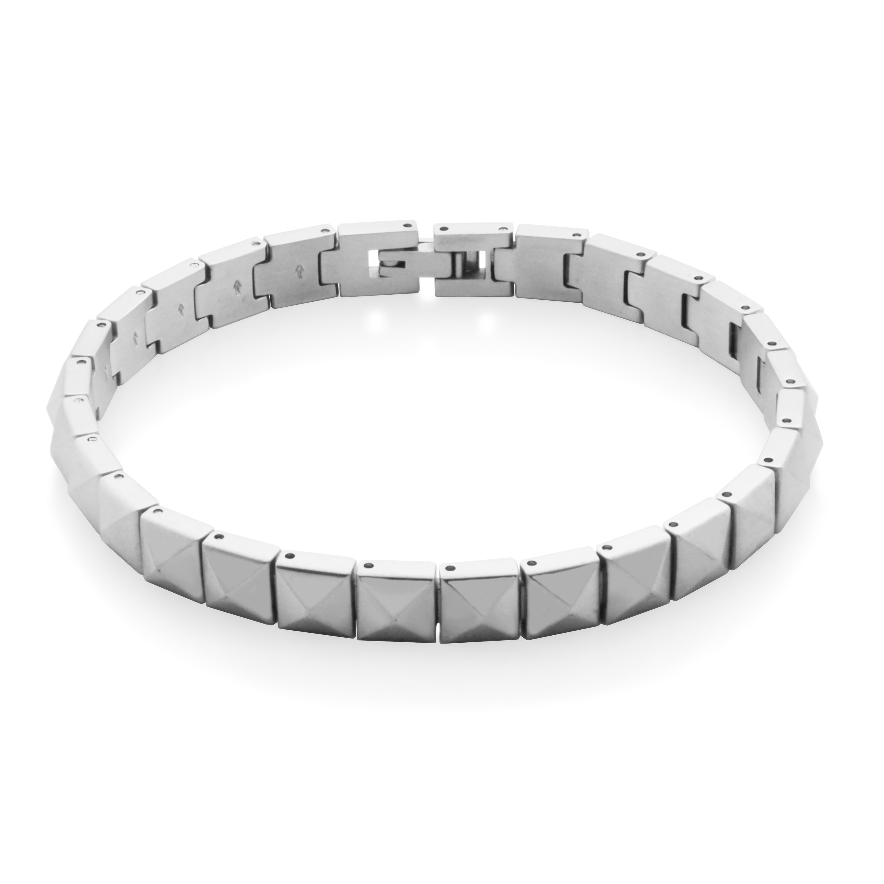 Steelx Men's Stainless Steel Spike Bracelet - Online Shopping for 