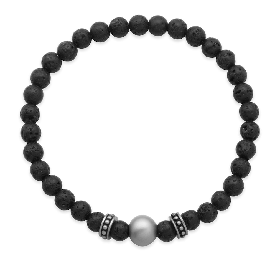 Image 704957_ALTMORE1.jpg, Product 704-957 / Price $53.00, Steelx Men's Lava Bead and Matte Silver Bead Bracelet from STEELX on TSC.ca's Jewellery department