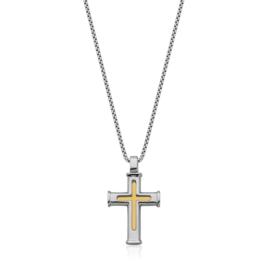 Image 704964.jpg, Product 704-964 / Price $74.00, Steelx Men's Stainless Steel Gold Plated Cross Pendant from Steelx on TSC.ca's Jewellery department